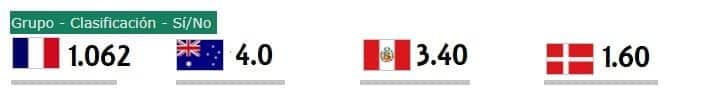 APUESTAS GRUPO C Mundial Rusia 2018
