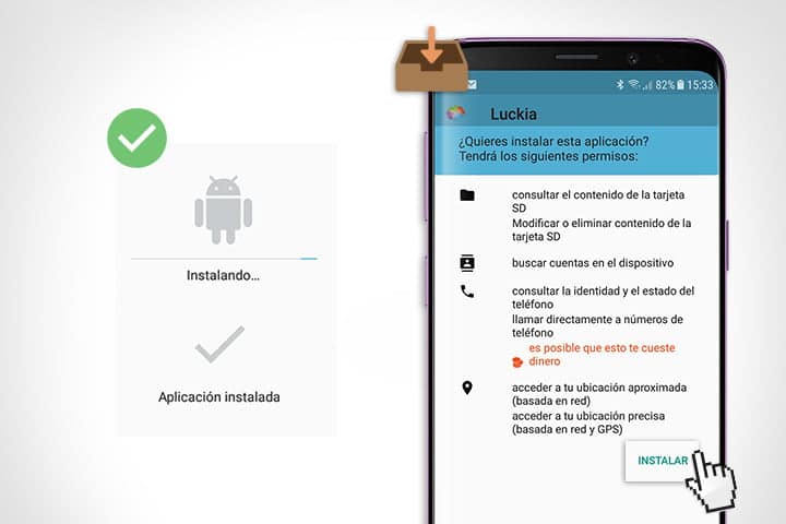 instalación de la app