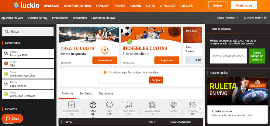 versión web luckia apuestas