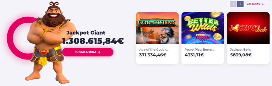 jackpots en tragaperras