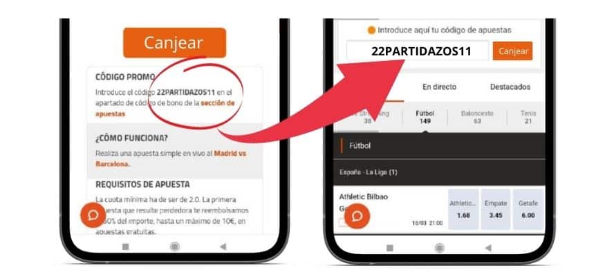 canjear promocion con codigo promocional
