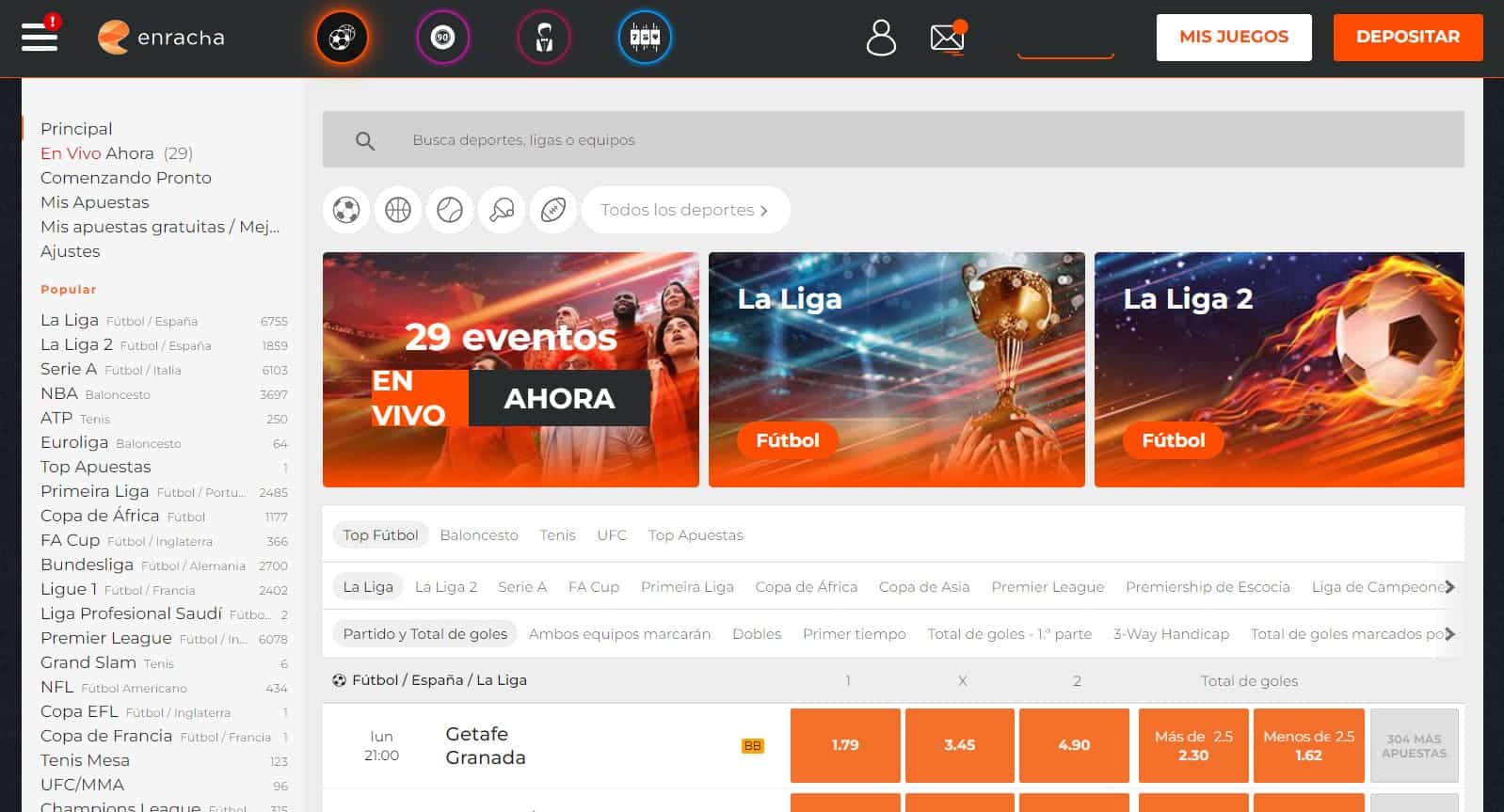 portal de apuestas enracha