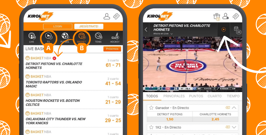Ver NBA gratis en Kirolbet Live Streaming